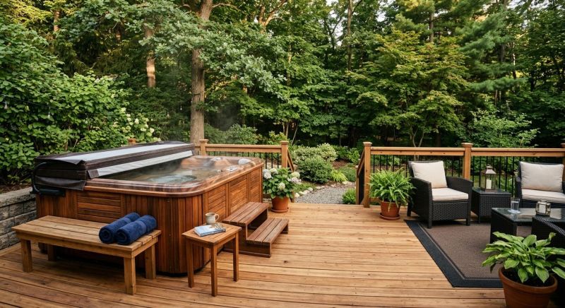Hot Tub Deck Installation in Boston, MA